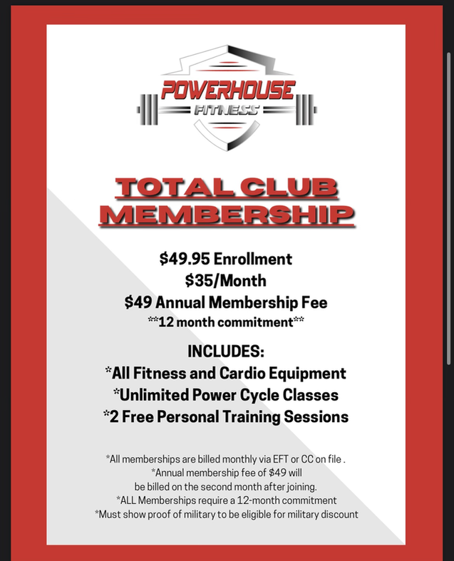 Total gym membership, Casa grande